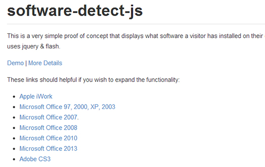 Detect-the-Software-a-Visitor-Has-Installed-Software-Detect
