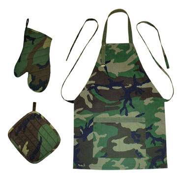Camo BBQ Gear - Kid-Sized Aprons Available