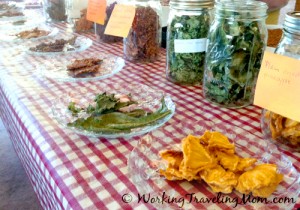 Dehydrated food buffet table