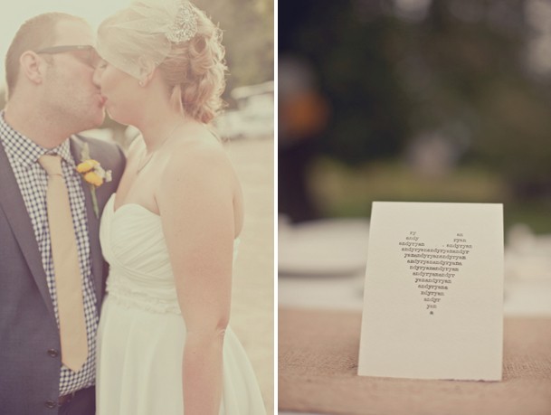 modern heart typography card bride groom ontario