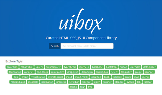 Curated HTML, CSS, JS and UI Components