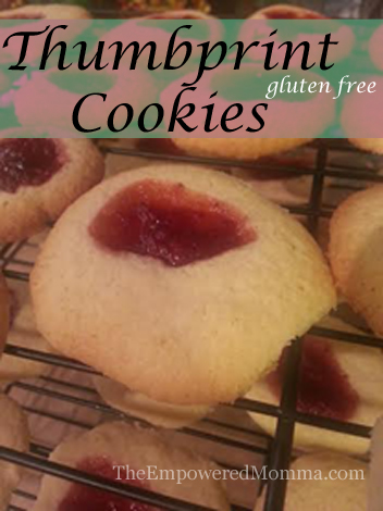 Gluten free thumbprint cookies