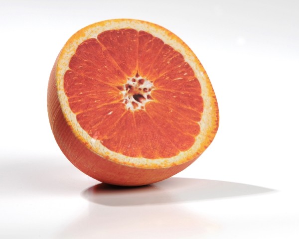 Une orange en papier imprimée en 3D 