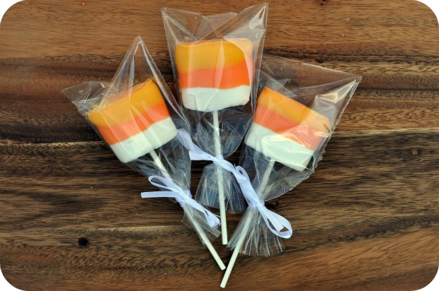 Giant Candy Corn Marshmallow Dipped Pops