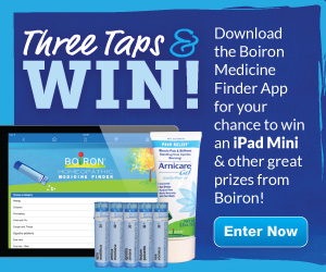 Enter to win an iPad Mini & more with the Boiron Medicine Finder App
