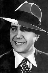 Black and white photograph of Gardel