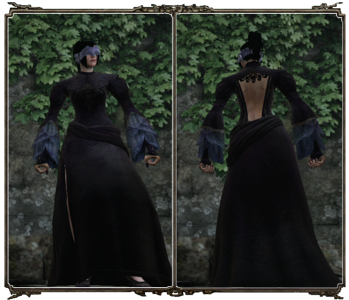 Black Witch Set (Domino Mask) Female