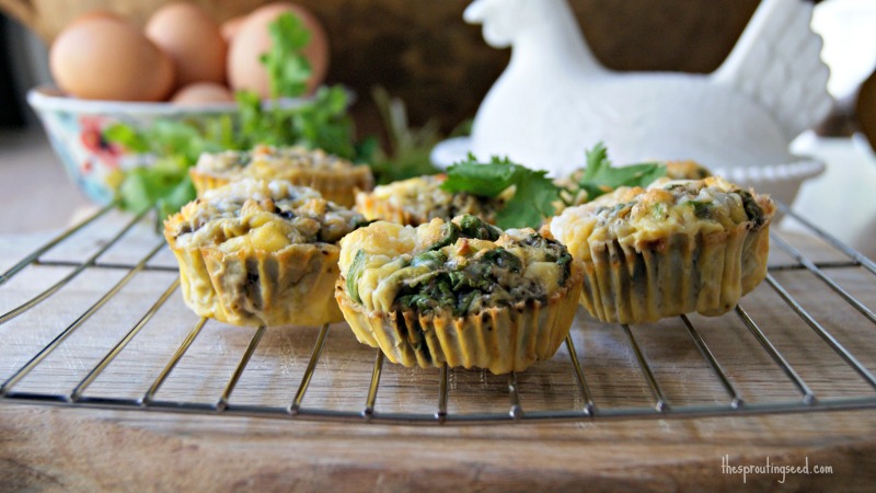 egg muffins with green chilies thesproutingseed.com