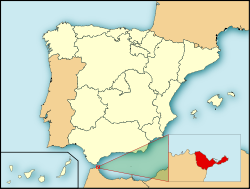 Location of the Autonomous City of Ceuta