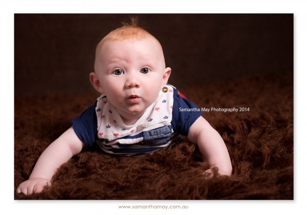 milestone photography 5 month old baby boy perth