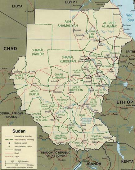 Carte du Soudan