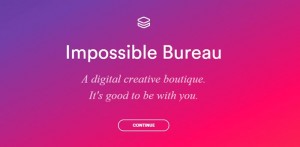 Tendance web design impossible bureau : compromis élégant entre design minimal et interactivité ce qui créé l'effet WOW.