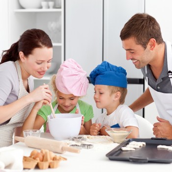 family-cooking-baking-kitchen-children