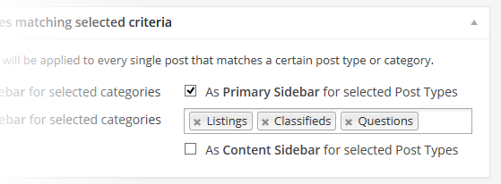 Custom Sidebars Pro Multiple Locations