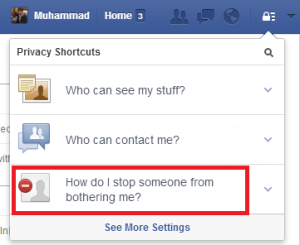 facebook privacy shortcut
