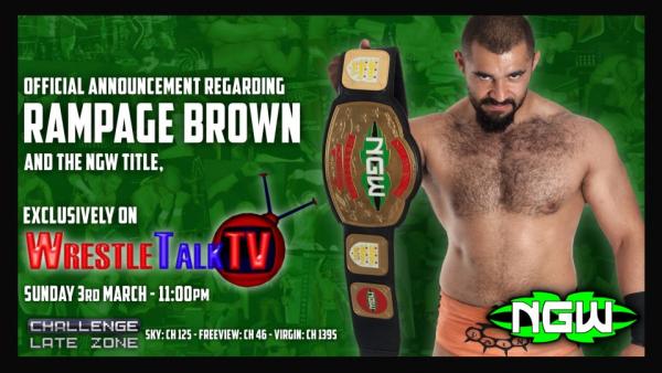 Progress over absent NGW Champion Rampage Brown