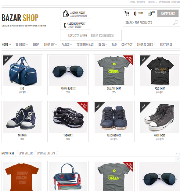 bazar shop wordpress ecommerce theme 2015