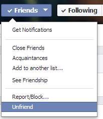 how to unfriend someone on Facebook
