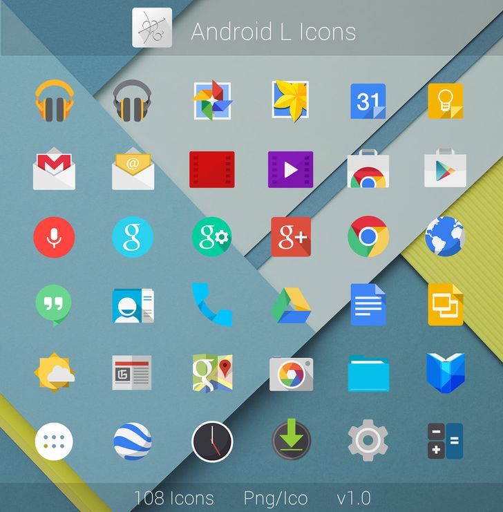 Google Android L Material Design GUI