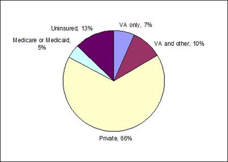 Health Insurance Status of Veterans Under age 65, 2007