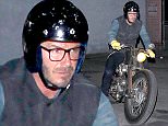 UK CLIENTS MUST CREDIT: AKM-GSI ONLY
EXCLUSIVE: West Hollywood, CA - David Beckham rides his motorcycle to the Troubadour to catch the Mumford & Sons concert.

Pictured: David Beckham
Ref: SPL1106740  200815   EXCLUSIVE
Picture by: AKM-GSI / Splash News