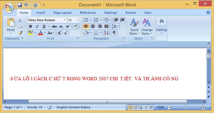 Hướng dẫn sửa lỗi cách chữ trong word 2007
