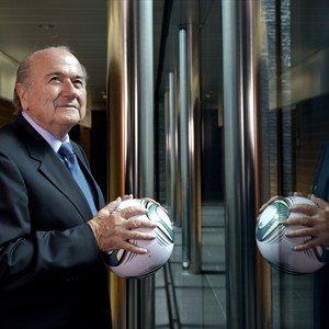 FIFA president Joseph S. Blatter poses