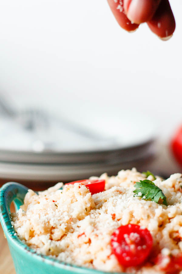 Cheesy Parmesan Garlic Rice | Feel Good Food Blog