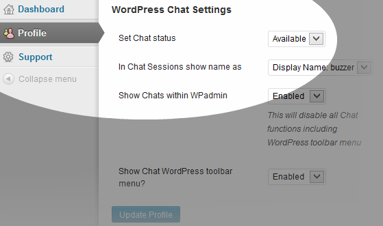 wordpress-chat-user-profile-settings