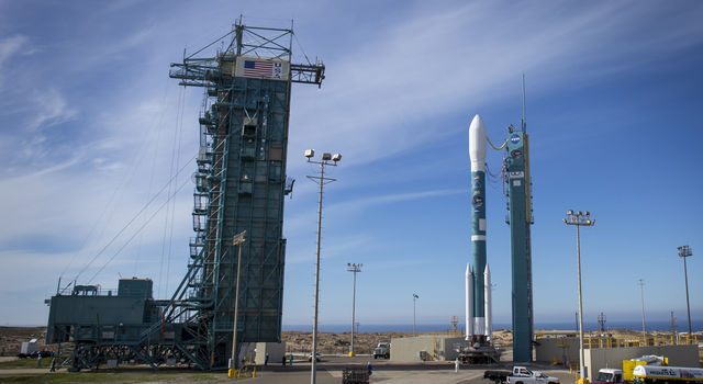 United Launch Alliance Delta II rocket with the Soil Moisture Active Passive (SMAP) observatory onboard