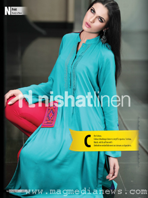 Nishat collection 2013, Light Blue and Red
