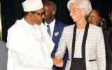 President Muhammadu Buhari receiving IMF Managing Director, Christine Lagarde in Abuja.