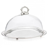 Oval Tray With Glass Dome