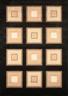 Modern Weave Black Interlocking Squares 8x11
