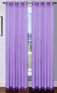Lilac Platinum Sheer Voile Curtain with Grommets
