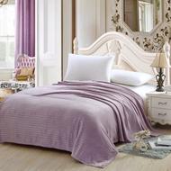 Premium Collection Satin Stripe Blanket in Lavender, Available in Twin, Full, Queen and King Sizes
