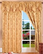 Penelope/Eden Curtain with Attached Valance (Gold)