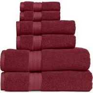 Burgundy 6 Piece Towel set