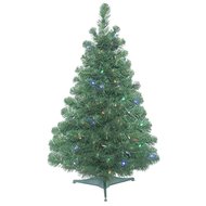 Pre-Lit Four Foot Artificial Christmas Tree with 120 Multi LED Lights