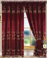Windy Curtain with Attached Valance (Burgundy)