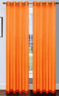 Orange Platinum Sheer Voile Curtain with Grommets