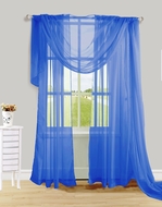 Blue Sheer Curtain Scarf