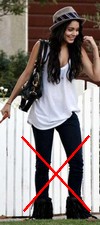 Vanessa Hudgens wearing fringe ankle boots. No no for her petite frame