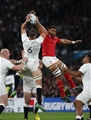 26.09.15 - England v Wales, Rugby World Cup 2015 - Tom Wood of England and Taulupe Faletau of Wales compete for the ball