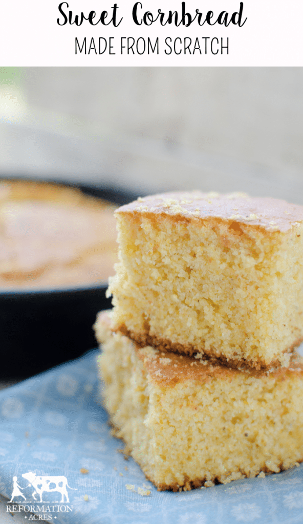 Sweet Cornbread made from scratch (with muffins option!)