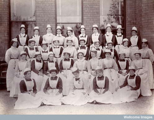 Nurses at Claybury Asylum, Essex, 1890s. © Wellcome Library, London