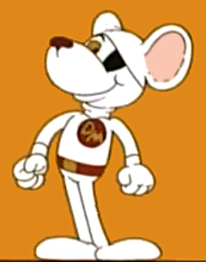 Danger Mouse, as seen in the series' title seq...