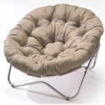 elegant creamy round papasan chair idea with tufted upholstered and vintage star shaped stainless steel legs