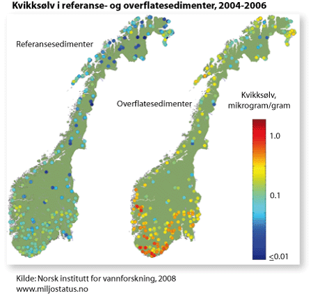 Kvikksølv i norske innsjøer, 2004-2006