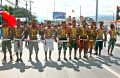 Estudantes timorenses marcham em direção à embaixada australiana durante um protesto em Dili, Timor Leste, 23 de março de 2016. Centenas de estudantes fizeram um protesto exigindo diálogo entre os governos da Austrália e de Timor-Leste para resolver a disputa fronteriça. EPA / ANTONIO DASIPARU